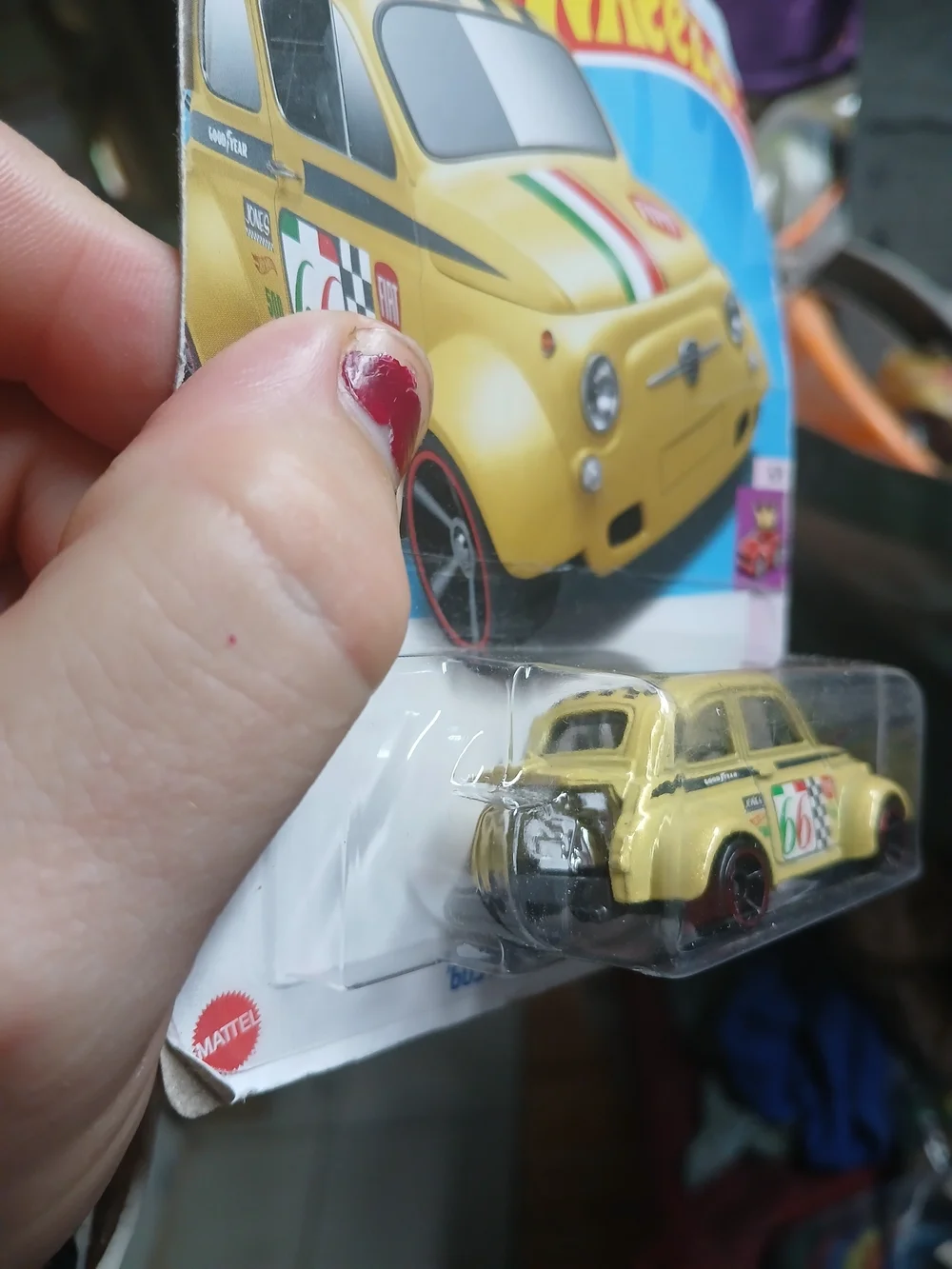 the Hot Wheels '60s Fiat 500D Modificado from the Compact Kings series (5/5, col